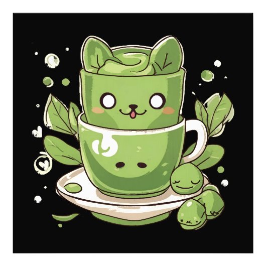 Matcha-Grüntee Fotodruck (Vorne)