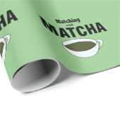 Matcha-Grüntee Geschenkpapier (Rolleneckpunkt)