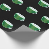 Matcha Grüntee Glas Geschenkpapier (Ecke)