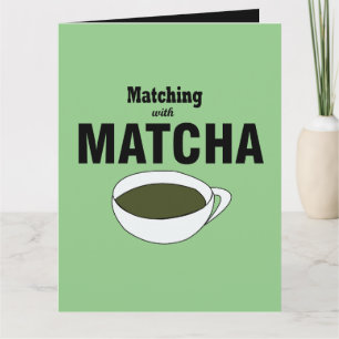 Matcha-Grüntee-Gruß Karte