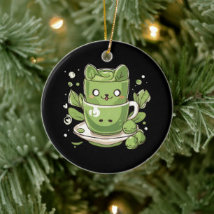 Matcha-Grüntee Keramik Ornament