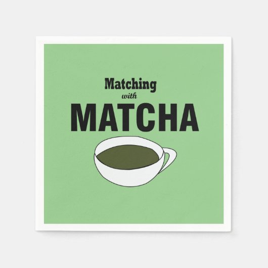 Matcha-Grüntee-Party Serviette (Vorderseite)