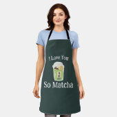 Matcha-Grüntee Schürze (Getragen)