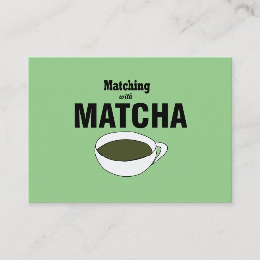 Matcha-Grüntee Visitenkarte (Vorderseite)