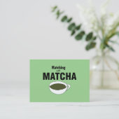 Matcha-Grüntee Visitenkarte (Stehend Vorderseite)