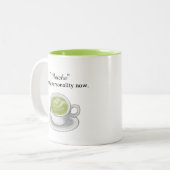 Matcha-Grüntee Zweifarbige Tasse (Vorderseite Links)