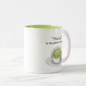 Matcha-Grüntee Zweifarbige Tasse (VorderseiteRechts)