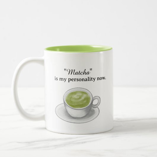 Matcha-Grüntee Zweifarbige Tasse (Links)