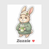 Matcha Hase Aufkleber (Blatt)