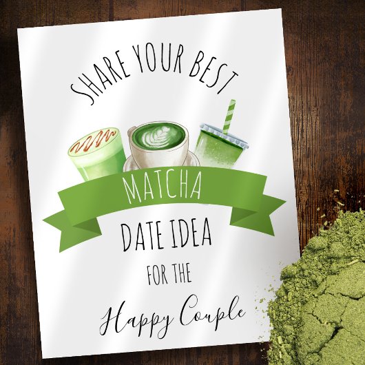 Matcha-Hochzeitsbrause-Schild Poster