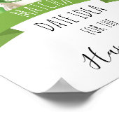 Matcha-Hochzeitsbrause-Schild Poster (Ecke)
