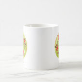Matcha Holly Christmas Donuts Personalisiert Kaffeetasse (Mittel)
