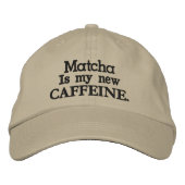 Matcha is my new CAFFEINE. Bestickte Baseballkappe (Vorderseite)