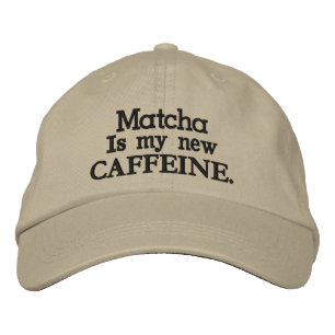 Matcha ist mein neues CAFFEINE. Bestickte Baseballkappe