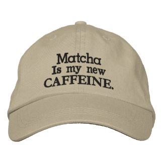 Matcha ist mein neues CAFFEINE. Bestickte Baseballkappe