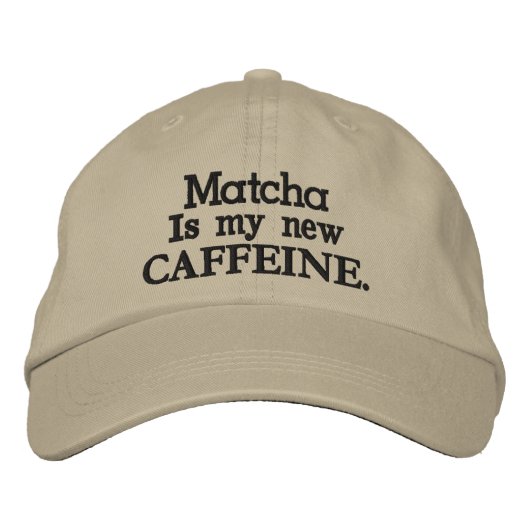 Matcha ist mein neues CAFFEINE. Bestickte Baseballkappe (Vorderseite)