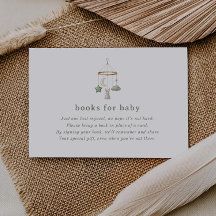 Matcha-Kaffee-Bücher für Baby-Beilagekarte