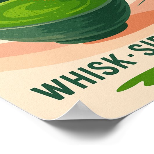 Matcha Kitchen Drinks Lovers Trendy Wall Poster (Ecke)