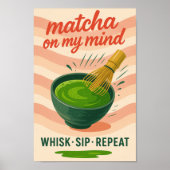 Matcha Kitchen Drinks Lovers Trendy Wall Poster (Vorne)