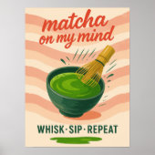 Matcha Kitchen Drinks Lovers Trendy Wall Poster (Vorne)