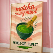 Matcha Kitchen Drinks Lovers Trendy Wall Poster