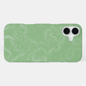 Matcha-Konturfluss iPhone Hülle (Rückseite (Horizontal))