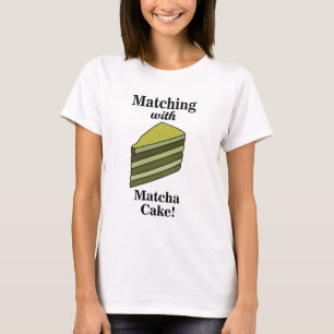 Matcha-Kuchen Essen Lustig T-Shirt