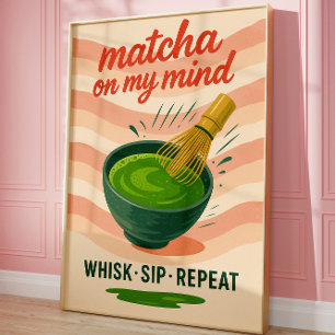 Matcha-Küchen-Trinkliebhaber-Trend-Wandposter Poster