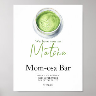 Matcha-Latte-Baby-Shower Momosa-Bar Poster