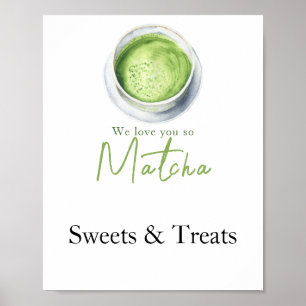 Matcha Latte Babyparty - Süßigkeiten und Leckereie Poster