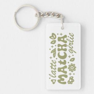 Matcha latte Girl Preppy mädchen grün Ästhetik Schlüsselanhänger