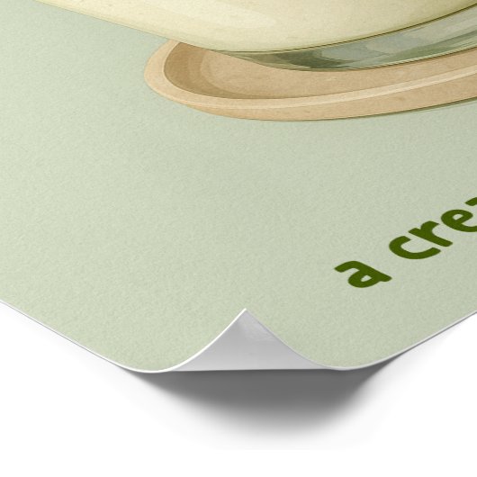 Matcha Latte Kitchen Wall Art, Matcha Lover Poster (Ecke)