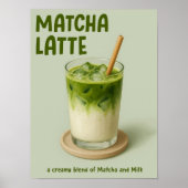 Matcha Latte Kitchen Wall Art, Matcha Lover Poster (Vorne)