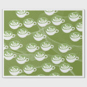 Matcha Latte Liebe Wrapping Paper Geschenkpapier (Flach)