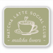 Matcha latte Liebhaber Mädchen Club grüne Ästhetik Aufkleber (Vorderseite)