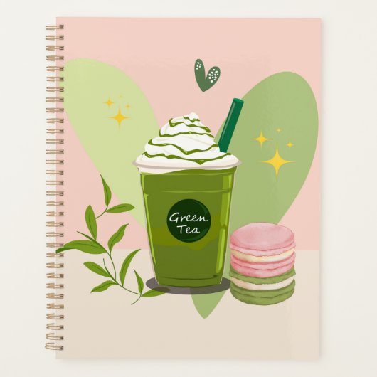 Matcha Latte Macarons Planer (Vorderseite)