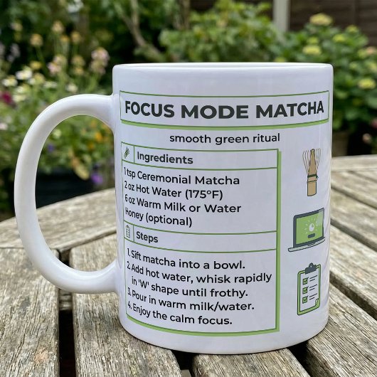 Matcha Latte Recipe Focus Mode Kaffeetasse