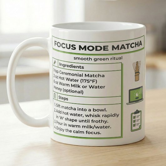 Matcha-Latte-Rezept Fokus-Modus Kaffeetasse