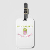 MATCHA-LATTE-SOZIALKLUB GEPÄCKANHÄNGER (Vorderseite Vertikal)