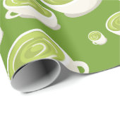 Matcha-Latte süßes Muster verliebt Geschenkpapier (Rolleneckpunkt)
