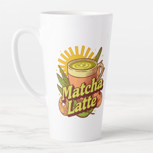 Matcha Latte Tasse, Grüner Tee Milchtasse (Links)