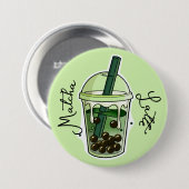 Matcha-Latte-Taste Button (Vorne & Hinten)