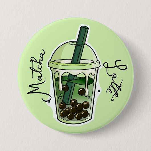 Matcha-Latte-Taste Button (Vorderseite)