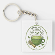 Matcha-Liebhaber-Acryl-Schlüsselanhänger