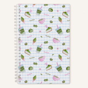 Matcha-Liebhaber Blau Notizblock