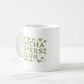 Matcha liebt Club Ästhetik Kaffeetasse (Vorderseite Links)