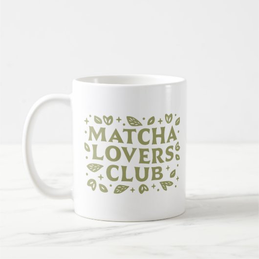 Matcha liebt Club Ästhetik Kaffeetasse (Links)
