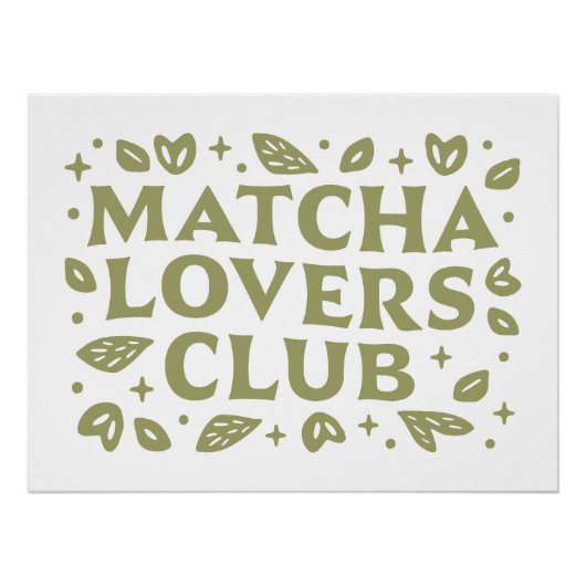 Matcha liebt Club Ästhetik Poster (Vorderseite)