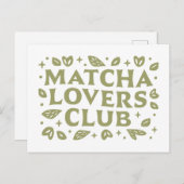 Matcha liebt Club Ästhetik Postkarte (Vorne/Hinten)