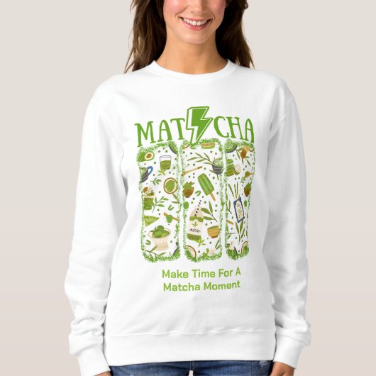 MATCHA Lightning Bolt Brush Stroke Sweatshirt (Vorderseite)
